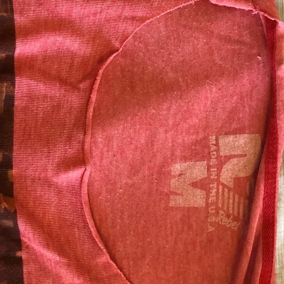 Football Print - Red Long-Sleeved Top ((Medium)) - Picture 4 of 5